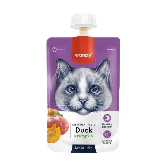 Wanpy Taze Ördekli&Bal Kabaklı Kedi Et Ezmesi 90 gr