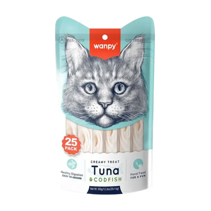 Wanpy Ton&Morina Balıklı Krema Kedi Ödülü 25*14 gr