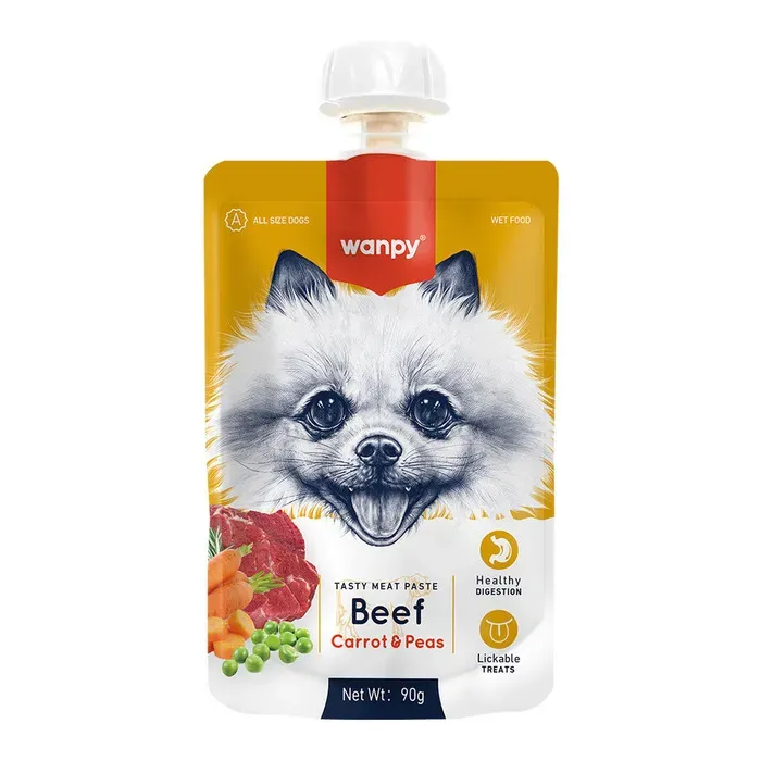 Wanpy Taze Sığır Etli&Havuçlu  Köpek Et Ezmesi 90 gr