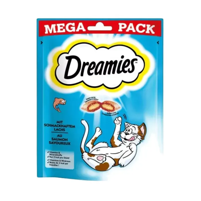 Dreamies Mega Pack İç Dolgulu Somonlu Kedi Ödül Bisküvisi 180 Gr