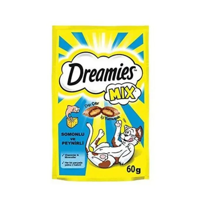 Dreamies Mix Kedi Maması Somon& Peynir 60 Gr