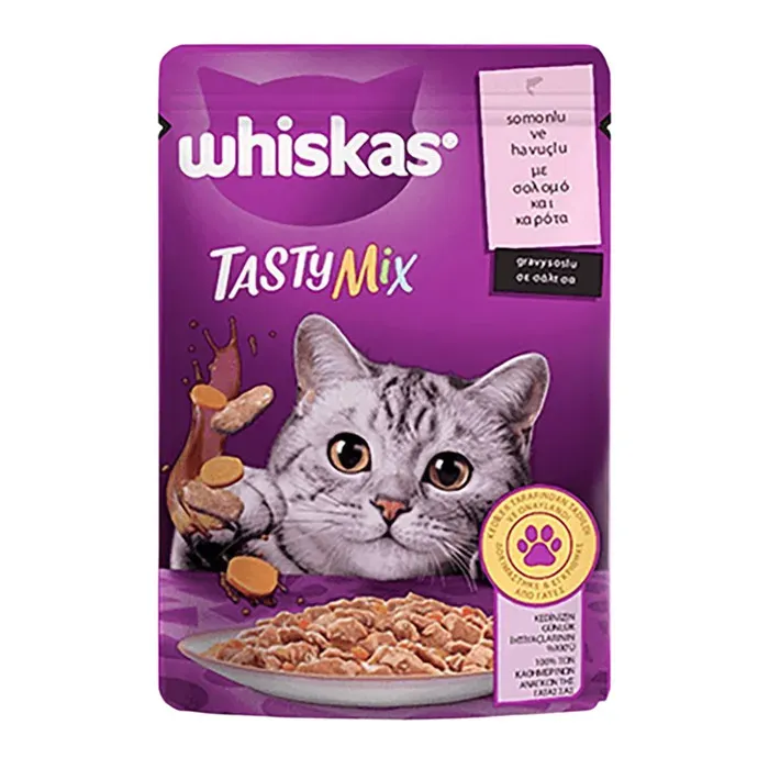 Whiskas Mama Tasty Mix Somonlu Ve Havuçlu Yaş Kedi