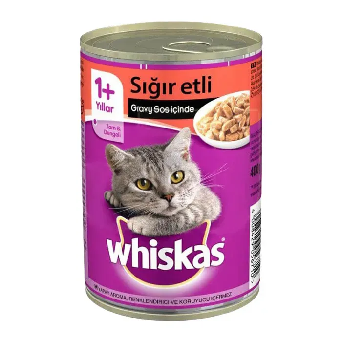 Whiskas Mama Gravy Soslu Sığır Etli Kedi Konservesi 400 Gr