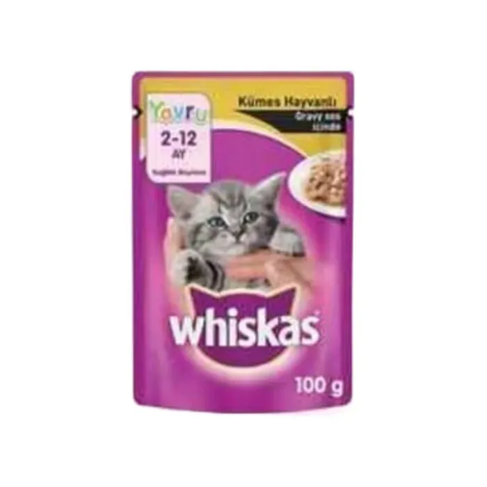 Whiskas Mama Kümes Hayvanlı Gravy Soslu Yavru Kedi 100 Gr