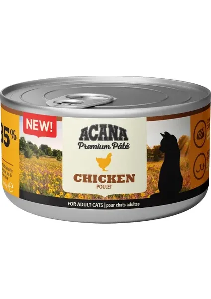 Acana Premium Pate Tavuk Etli Yaş Ezme Yetişkin Kedi Maması 85 Gr