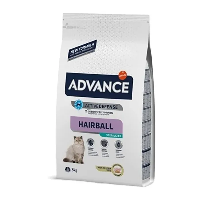 Advance Kısırlaştırılmış Hairball Hindili Kedi Maması 3 Kg