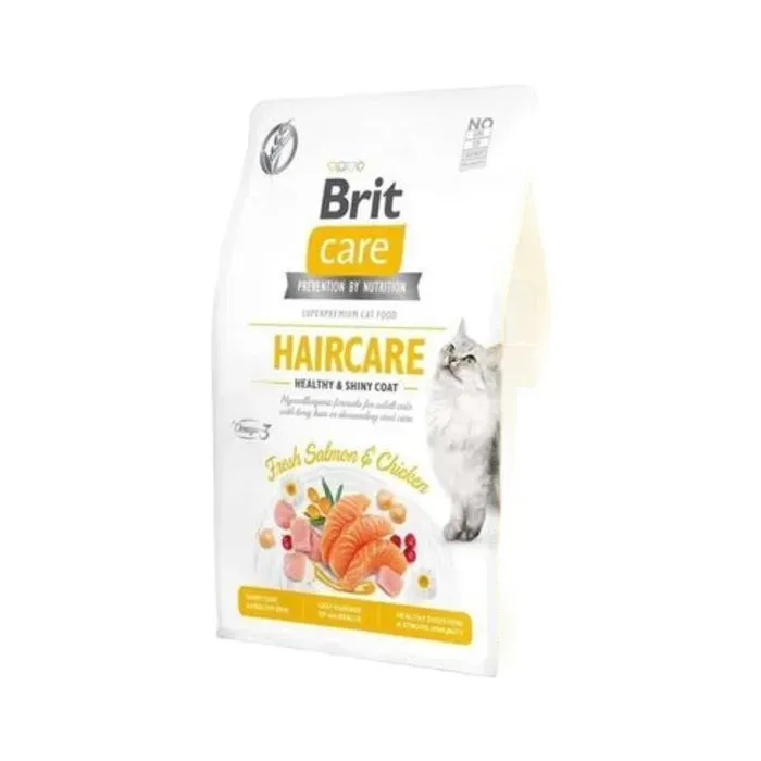 Brit Care Haircare Somon Ve Tavuk Deri Ve Tüy Sağlığı Tahılsız Kedi Maması 2 Kg