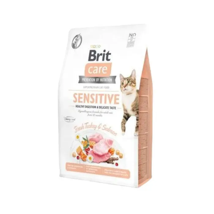 Brit Care Sensitive Hypo-Allergenic Hassas Kediler Icin Hindi Ve Somonlu Yetişkin Kedi Maması 2Kg