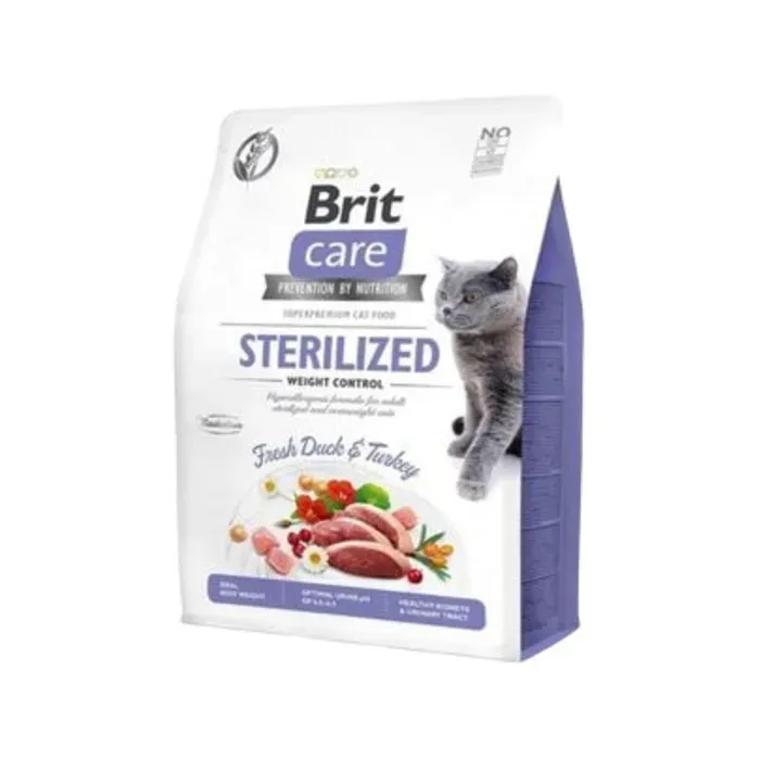 Brit Care Hypo Allergenic Kilo Kontrolü Için Ördekli Tahılsız Kısırlaştırılmış Kedi Maması 7 Kg