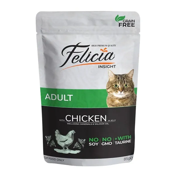 Felicia Tahılsız Tavuklu Pouch Yetişkin Kedi Konservesi 85 Gr