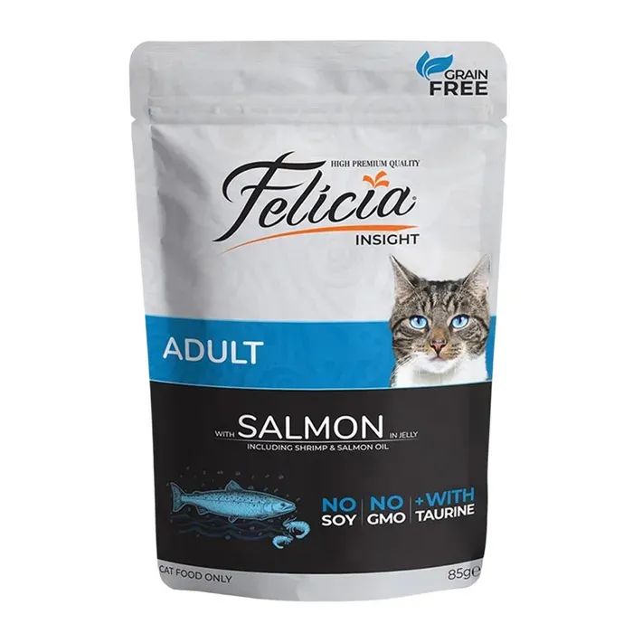 Felicia Tahılsız Somon Balıklı Yetişkin Kedi Yaş Maması 85 gr