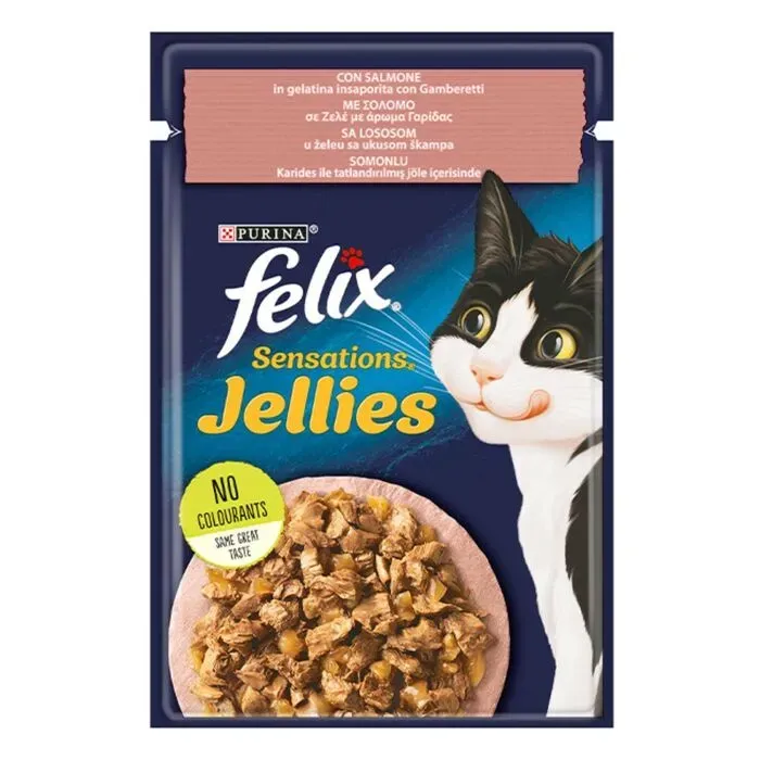 Felix Yaş Kedi Maması Sensation Somon & Karidesli 85 Gr