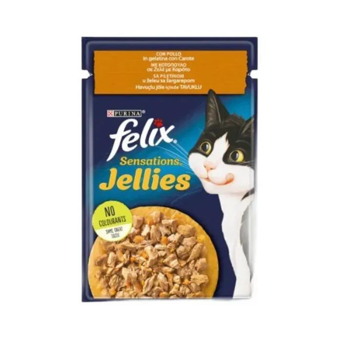 Felix Sensations Tavuklu Havuçlu Pouch Yaş Mama 85 Gr