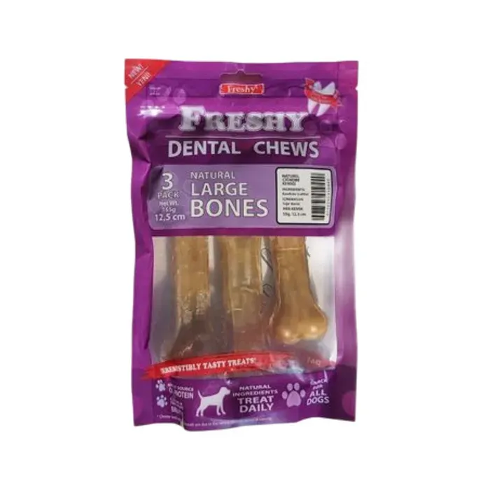 Büyük Boy Natural Dental Kemik 3'lü