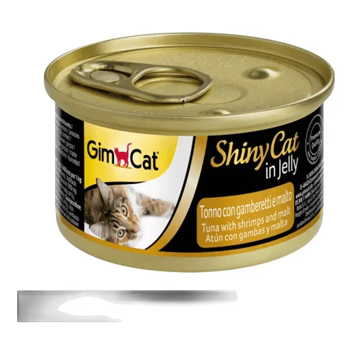 ShinyCat Ton Balıklı Karides Malt Özlü Jöleli Kedi Konservesi 70 Gr