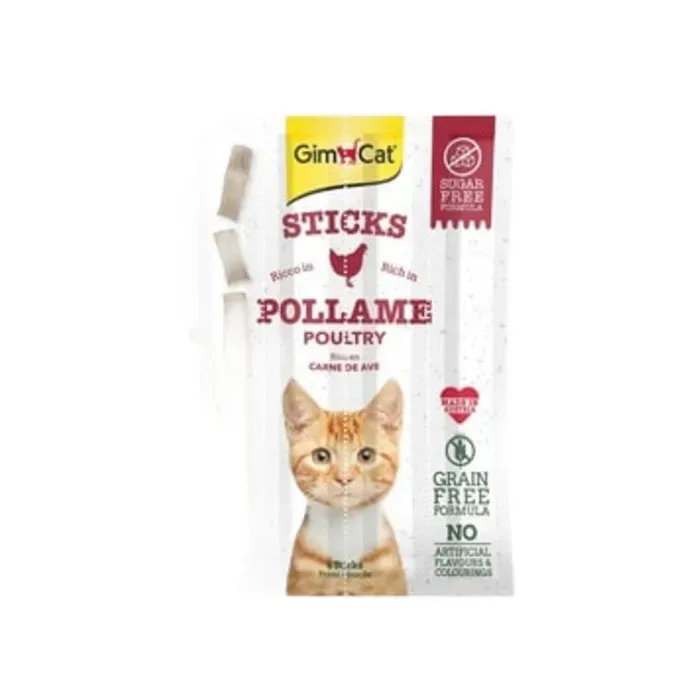 Gimcat Sticks Kümes Hayvanı Etli Tahılsız Ödül Çubukları 4lü 20 gr