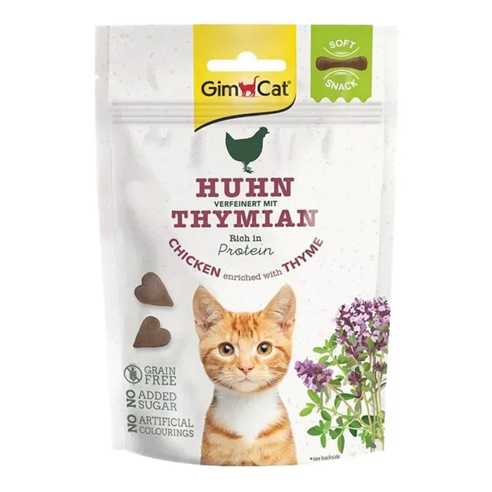 GimCat Tavuklu ve Kekikli Tahılsız Şekersiz Yumuşak Kedi Ödül Maması 60gr