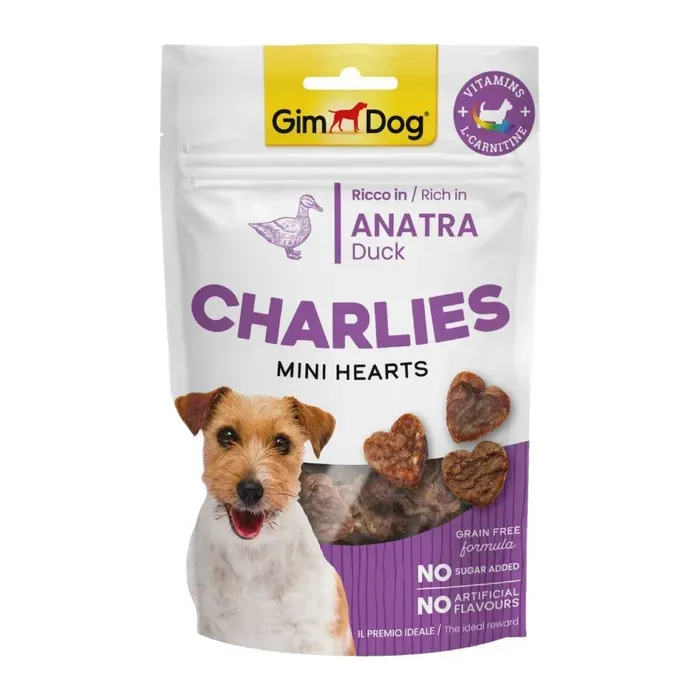 Gimdog Charlies Mini Hearts Ördekli Köpek Ödülü 70 Gr