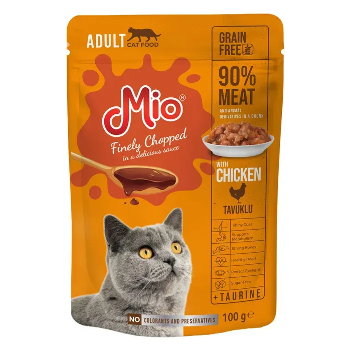 Mio Tavuklu Yetişkin Kedi Yaş Maması 100 Gr