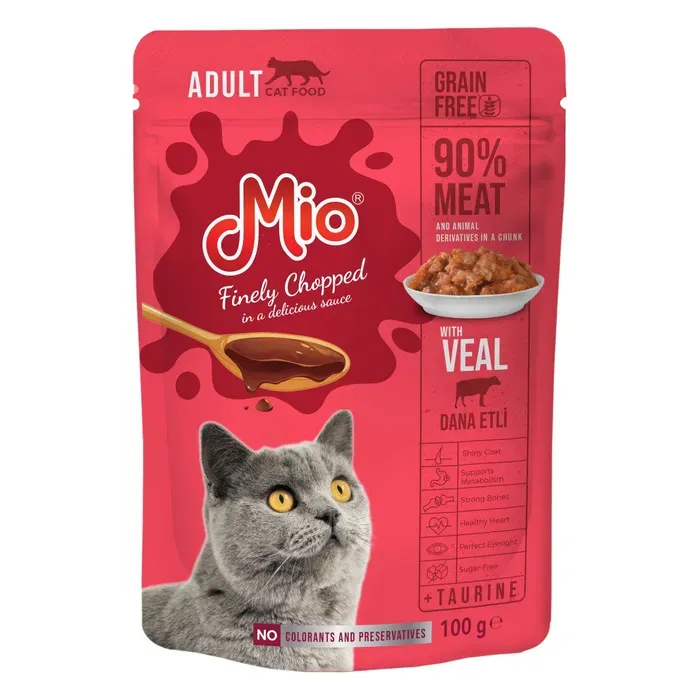 Mio Dana Etli Kedi Yaş Maması 100 Gr