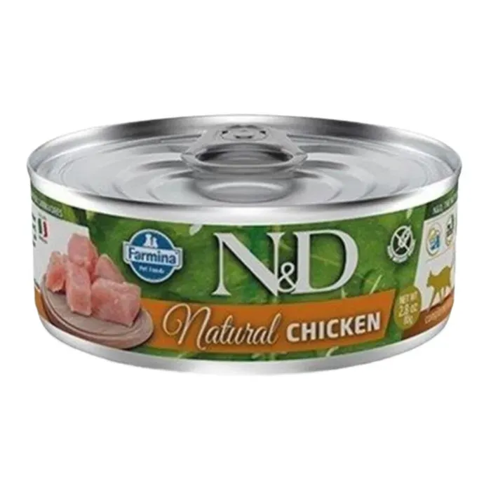 N & D Natural Tavuklu Yetişkin Kedi Konservesi 70 Gr