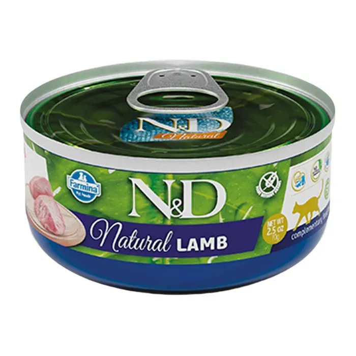 N&D Natural Kuzu Etli Yetişkin Kedi Konservesi 70 Gr