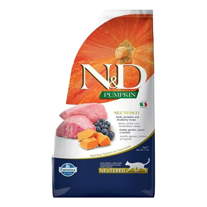 N&D Pumpkin Kuzu ve Yabanmersinli 1.5 kg Kısırlaştırılmış Kedi Maması