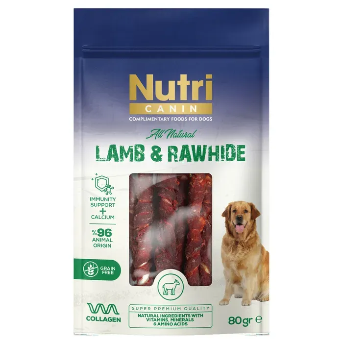 Lamb & Rawhide Kuzu Etli Burgu Kemik 80 Gr