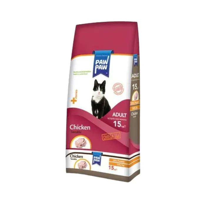 Paw Paw Tavuklu Yetişkin Kedi Maması 15 Kg