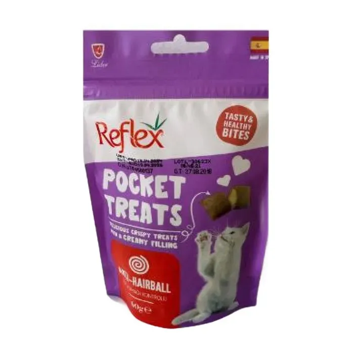 Reflex Pocket Treats Tüy Yumağı Kontrolü Yetişkin Kedi Ödül Maması 60 Gr