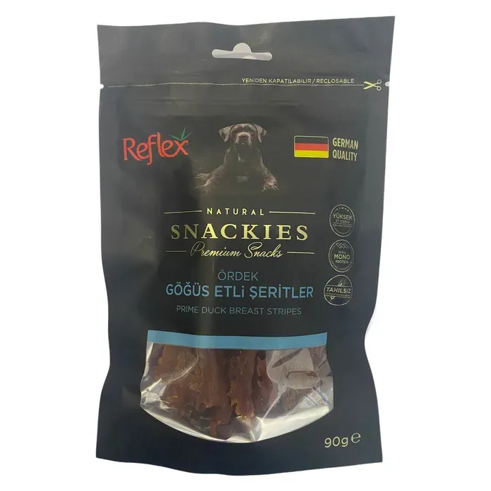 Reflex Natural Snackies Ördek Etli Şeritler 90 Gr