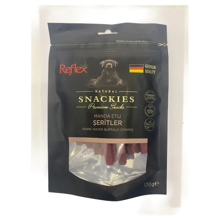 Reflex Natural Snackies Manda Etli Şeritler 170 Gr