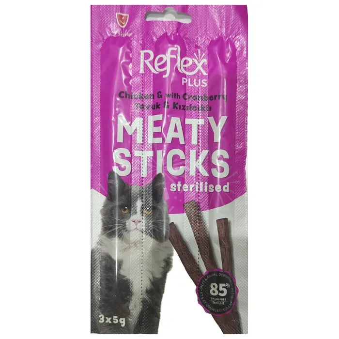 Meaty Stıcks Sterilised Tavuk & Kızılcıklı 3x5 Gr