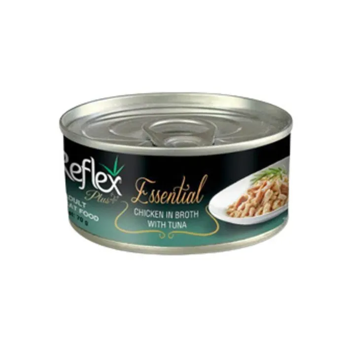 Reflex Plus Essential Tavuk Etli ve Ton Balıklı Yetişkin Kedi Konserve Maması 70 gr