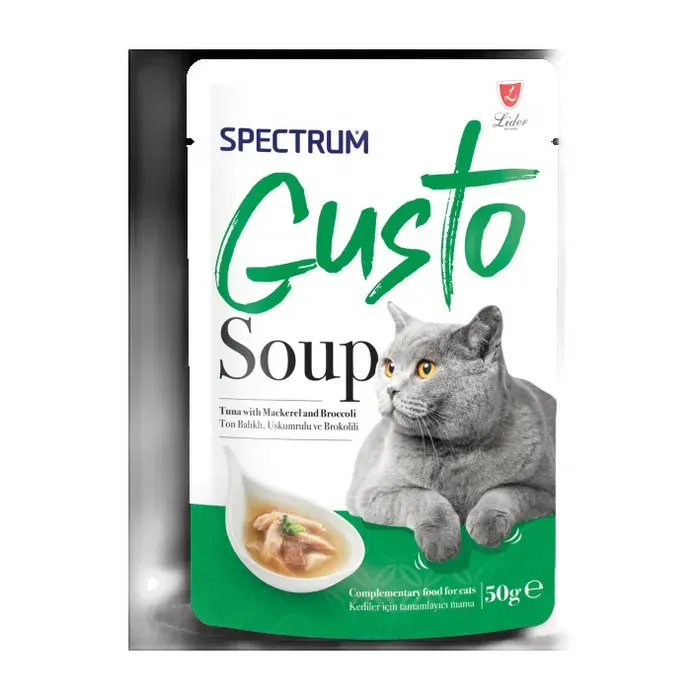 Gusto Ton Balıklı Uskumrulu Ve Brokolili Kedi Çorba 50gr