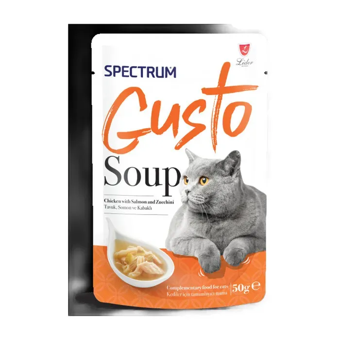 Gusto Tavuk Somon Ve Kabaklı Kedi Çorba 50gr