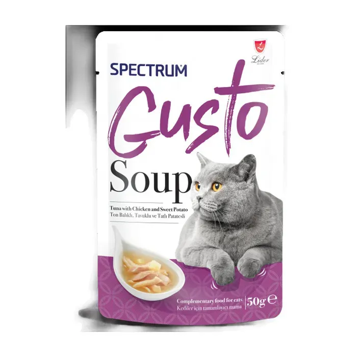 Gusto Ton Balıklı, Tavuklu Ve Tatlı Patatesli Kedi Çorba 50gr