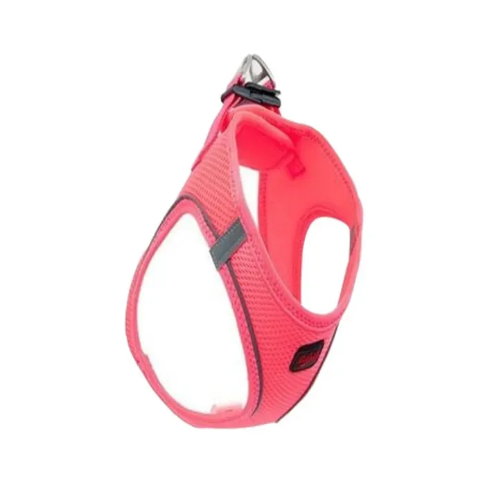 Tailpetz Air-Mesh Küçük Irk Köpek Göğüs Tasması 32-36cm (Neon Pembe) [XS]