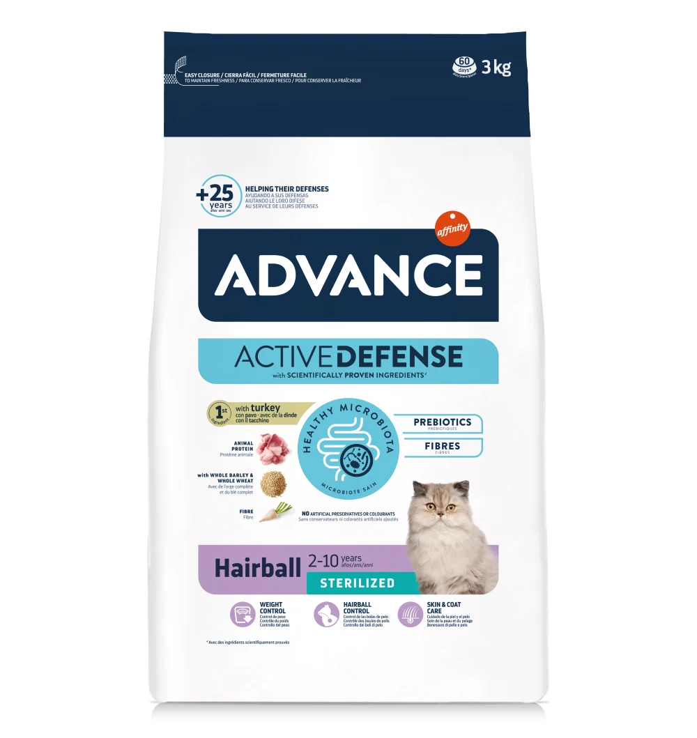 Advance Kısırlaştırılmış Hairball Hindili Kedi Maması