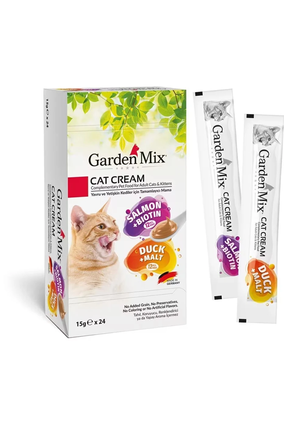 Cat Cream Somonlu & Ördekli Yavru Ve Yetişkin Kediler İçin Kedi Kreması