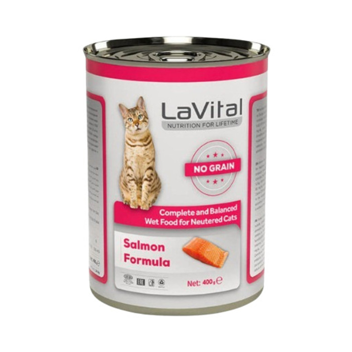 Tahılsız Somonlu Kısırlaştırılmış Kedi Konserve Maması 400 gr