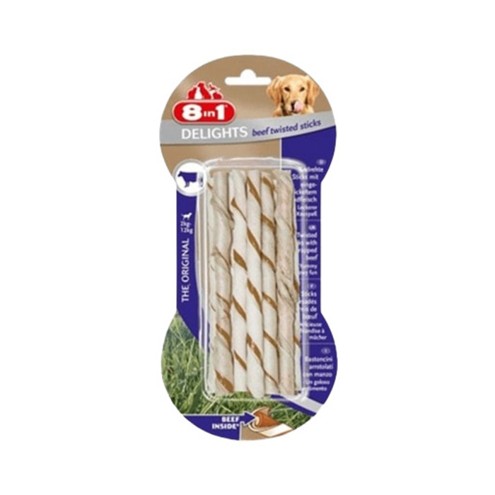 Delights Bones Köpekler İçin Biftekli Twested Sticks 10'lu