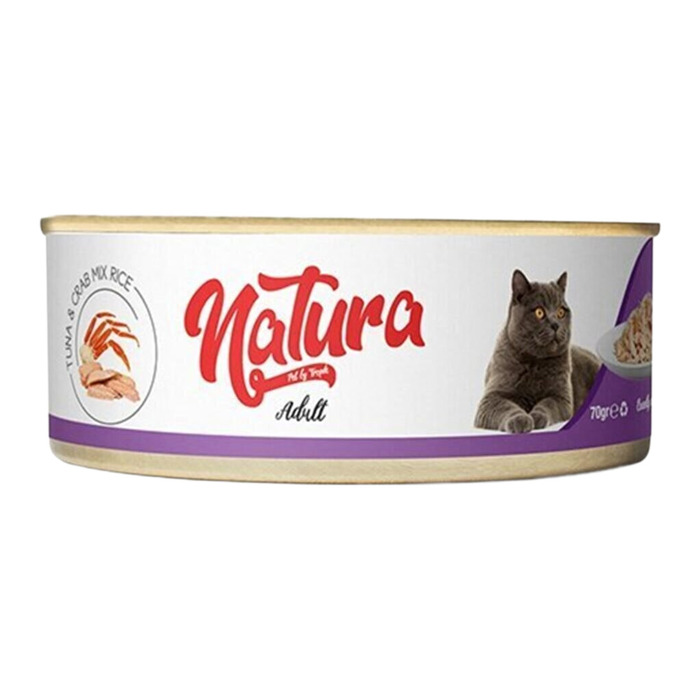 Natura Pet Kediler Için Ton Balığı Ve Yengeç Mix 70 Gr