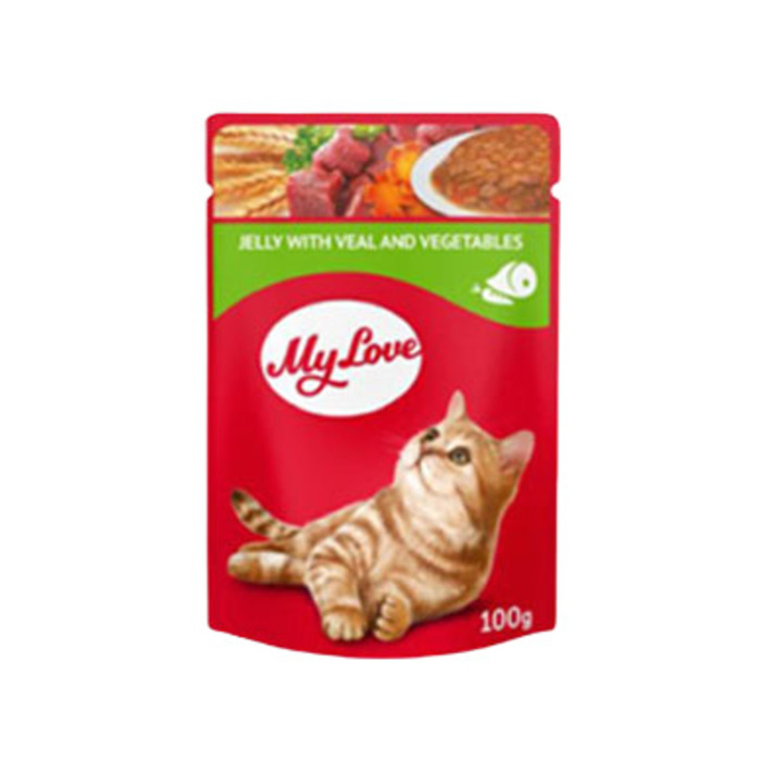 Jöle İçinde Dana Etli Ve Sebzeli Pouch Kedi Maması 100 Gr