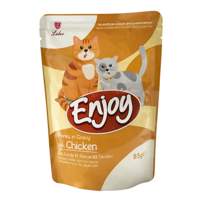 Sos İçinde Et Parçacıklı Tavuk Etli Yetişkin Kedi Konservesi 85 Gr