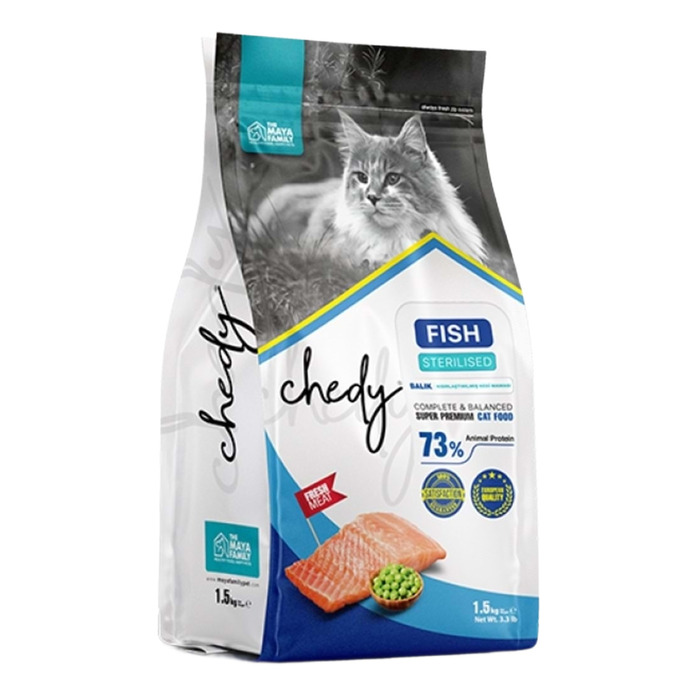 Chedy Kısır Balıklı Açık Kedi Maması 1 Kg