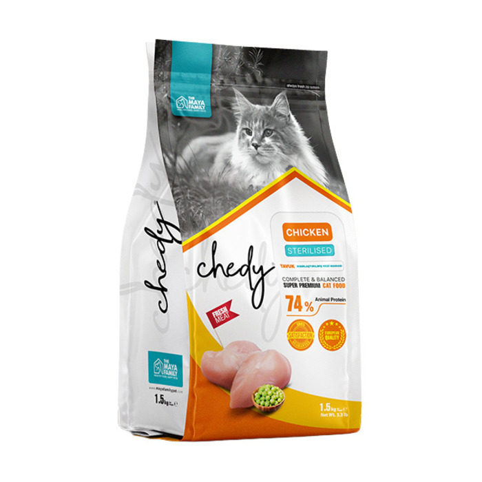 Chedy Tavuklu Kısırlaştırılmış Kedi Maması 1.5 Kg