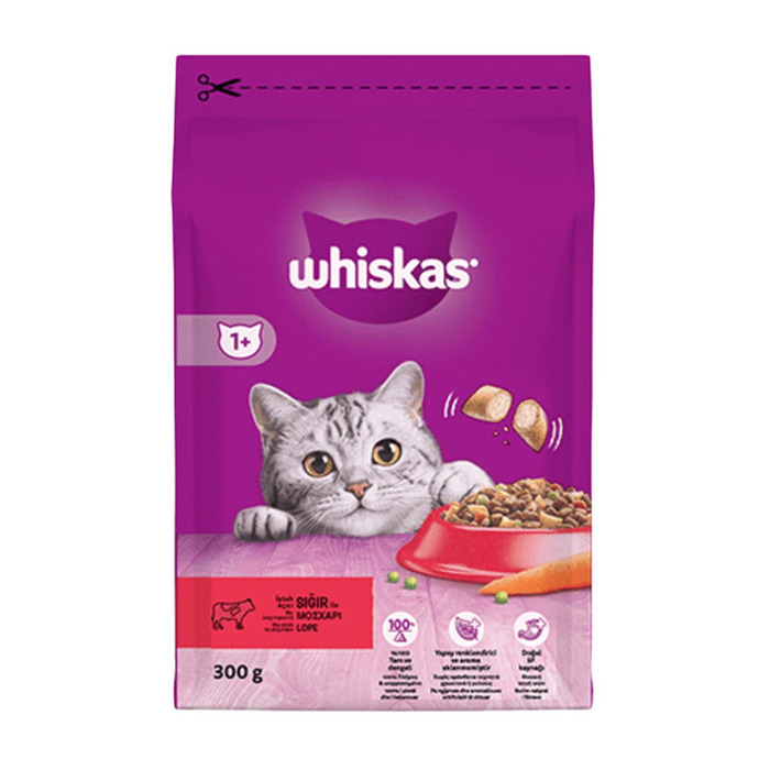 Biftekli Ve Havuçlu Yetişkin Kuru Kedi Maması 300 Gr