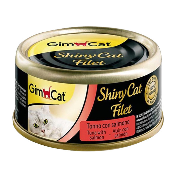 GimCat Shinycat Fileto Kedi Maması Tuna Balıklı Somonlu 70 gr