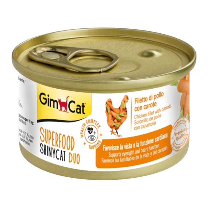 Gimcat Shinycat SF Tavuklu Havuçlu Fileto Kedi Konservesi 70 gr